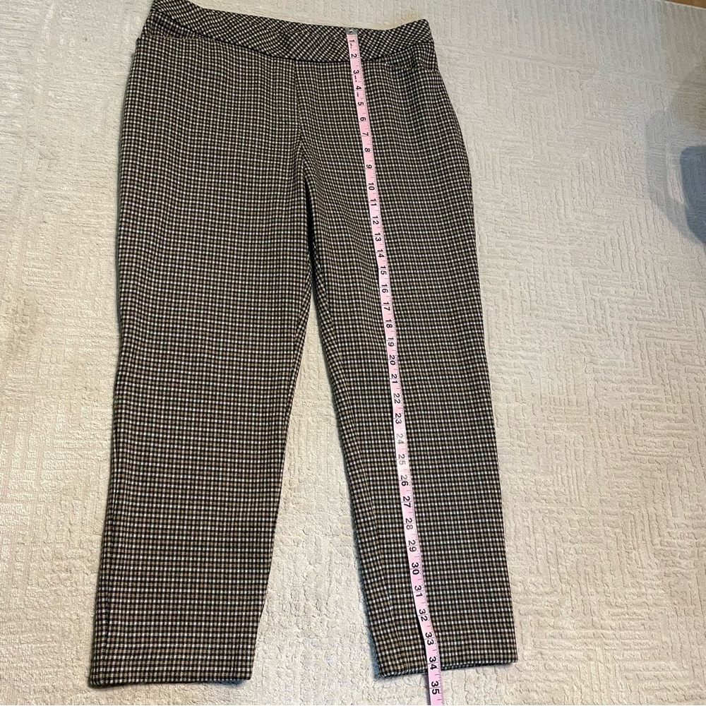 J Jill Ponte Slim plaid dress pants business casual pants women’s medium petite - Picture 4 of 13